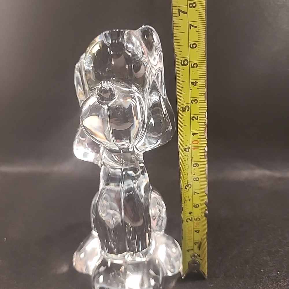 Mikasa Crystal Dog Puppy Paperweight Figurine Classic Friends 6.5" Hound Pup - Picture 9 of 11